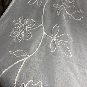 Laura Ashley White Embroidered Curtains